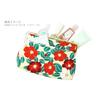 (N0111-5) Uni Textile Made in Japan Futakoshi Chirimen Japanese Pattern Trapezoid Coin Purse/Cosmeti