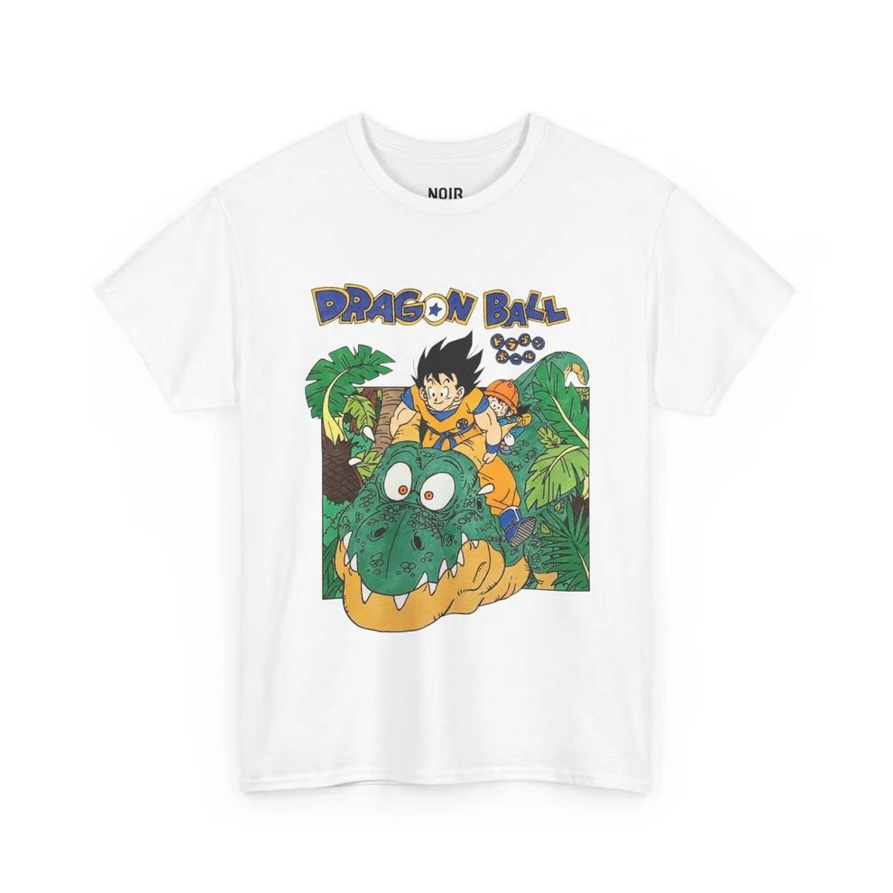 

Dragon Ball Jungle Goku Dino Adventure Cotton Tshirt Unisex and Women Anime Style Fashion Comfortable Casual Short Sleeved Tshirt S