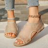 Women Round Head Exposed Toe Summer Sandals Beach Fashion Shoes Running Flats