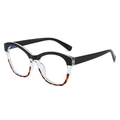 Cat'S Eye Color Matching Glasses Frame Glasses Frame Women'S Plain Flat Glasses Anti-Blue Light