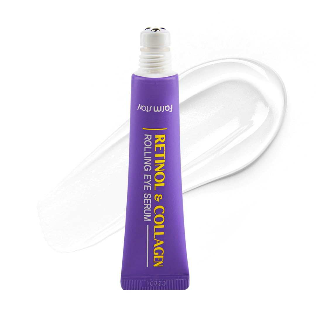 Farmstay Retinol Roll-on Eye Serum – Hydrating Korean Eye Roller for Dark Circles, Puffy Eyes & Wrinkles – 0.84 fl. oz. 0.84 Fl Oz (Pack of 1)