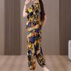 Summer Women's Two Pieces Set Plus Size Elegant Cotton Linen Pant Sets Casual Ladies Clothes