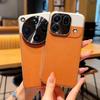 Splicing Faux Leather Case for OPPO Find X9 Ultra Find X9s Pro, Ultra-thin Full Cover Electroplated Gold Bumper Phone Shell