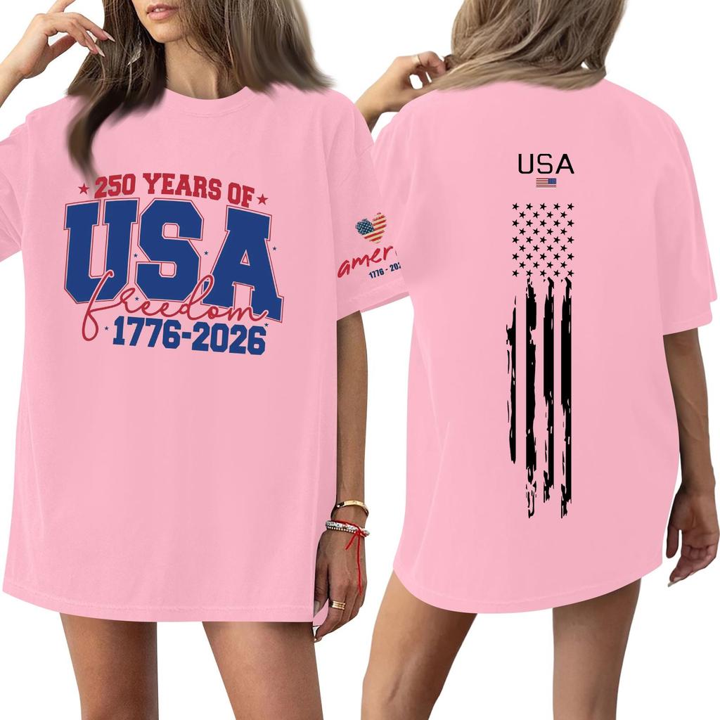 Women's Casual Fashion Round Neck Casual Print Short Sleeve T-Shirt Top
