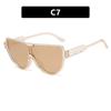 Women Fashion Semi-round Sunglasses Monoblock Outdoor Goggle Shades Half Frame Oversized Sun Glasses Trending UV400 Eyewear