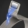Mediolański Pasek do Apple Watch Band Ultra 2 49mm 10 46mm 9 8 7 45mm Luksusowa Metalowa Bransoleta z Magnetycznym Zapięciem dla iWatch 6 5 4 SE 44mm