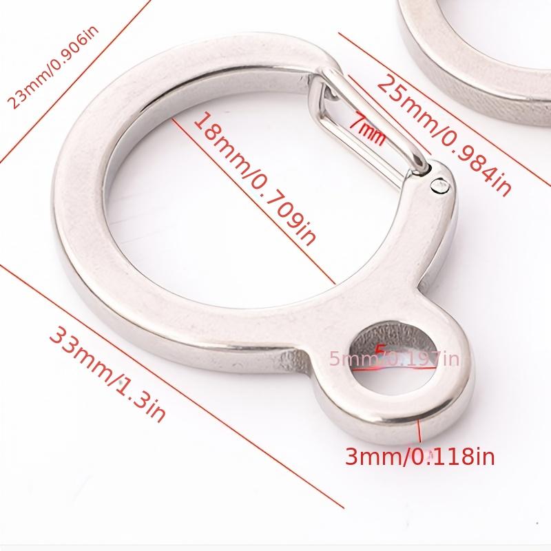 Stainless Steel Key Ring | Spring Hanging Buckle, Outdoor Hook, Backpack and Waist Buckle, Silvery Color