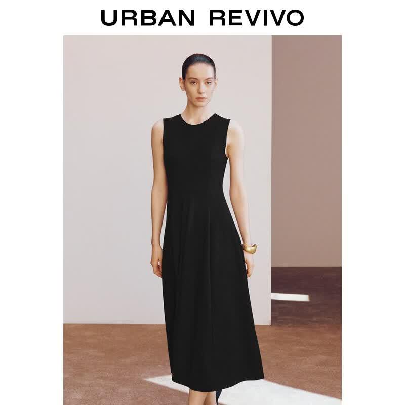 UR 2026 Elegant Solid Sleeveless Dress