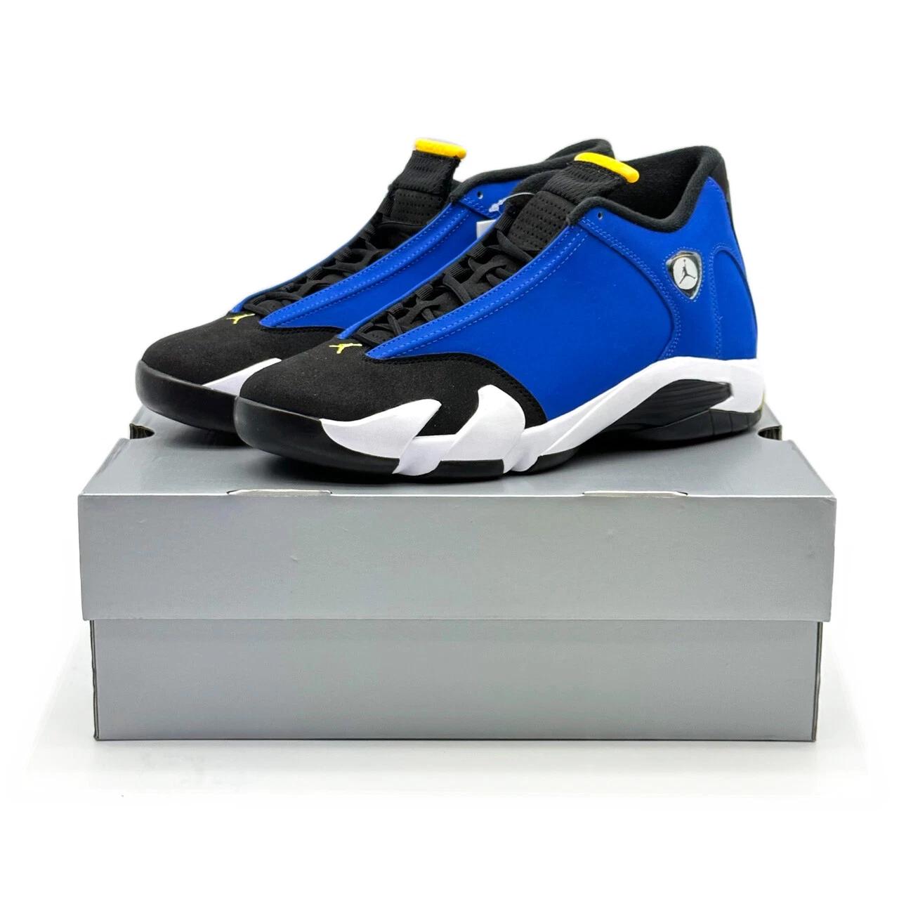 

487471-407 Nike Air Jordan 14 Retro Laney Varsity Royal Чорний Кукурудзяний Білий US 9.5