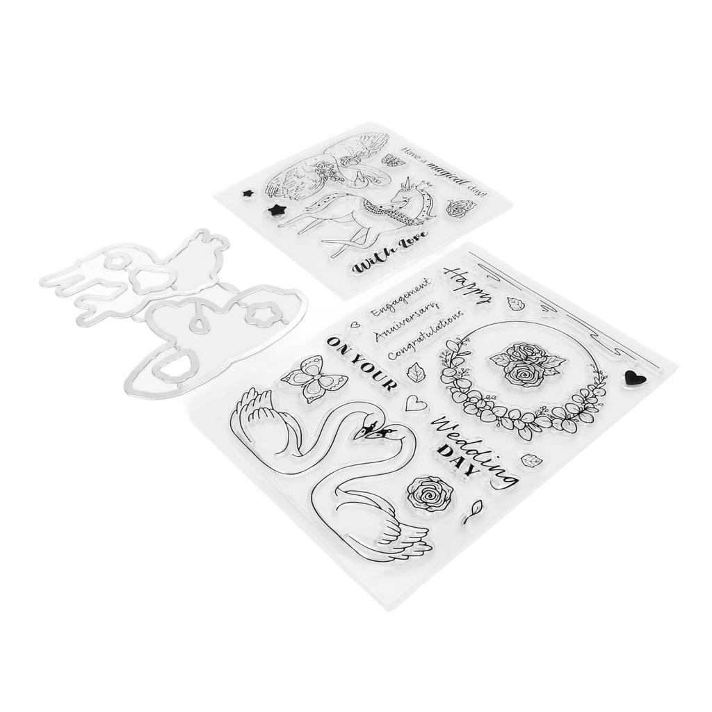 Clear Stamp Transparent Carving Block Valentine"s Day Style Reusable for DIY Crafting