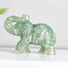 Crystal Elephant Resin Figurine With Semiprecious Stones For Office And Party Decoration