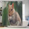 Forest Animals Shower Curtain Woodland Wildlife Nature Bathroom Decor Rustic Home Decor Vintage Shower Curtain Set Waterproof