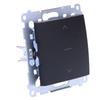 Three-position Roller Shutter Switch 1-0-2 (module), Matt Black Simon54