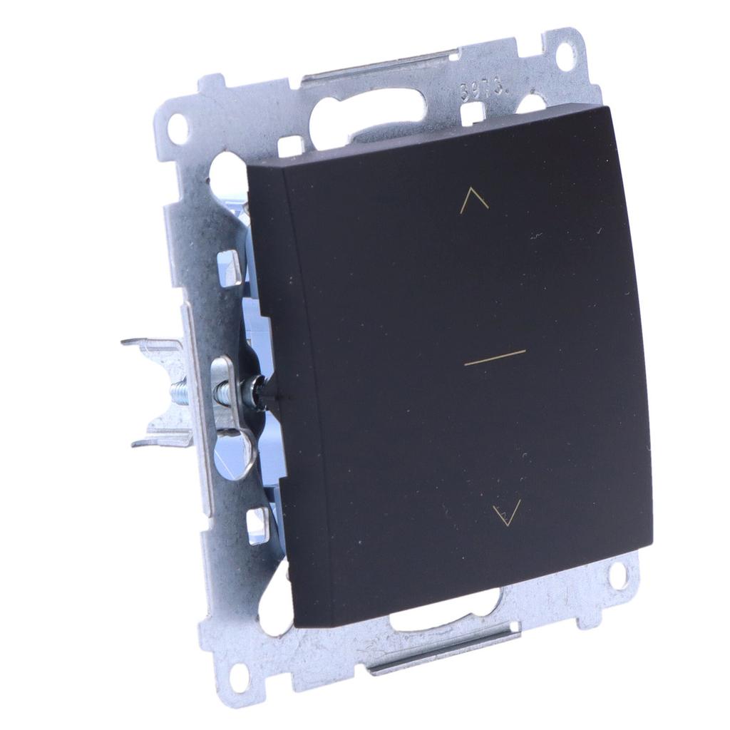 Three-position Roller Shutter Switch 1-0-2 (module), Matt Black Simon54