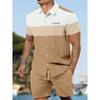 2026 Summer New Men's Short-sleeved Shirt And Beach Shorts Set Running Men's Shorts Everyday Urban Fashion Men's Casual Shirt