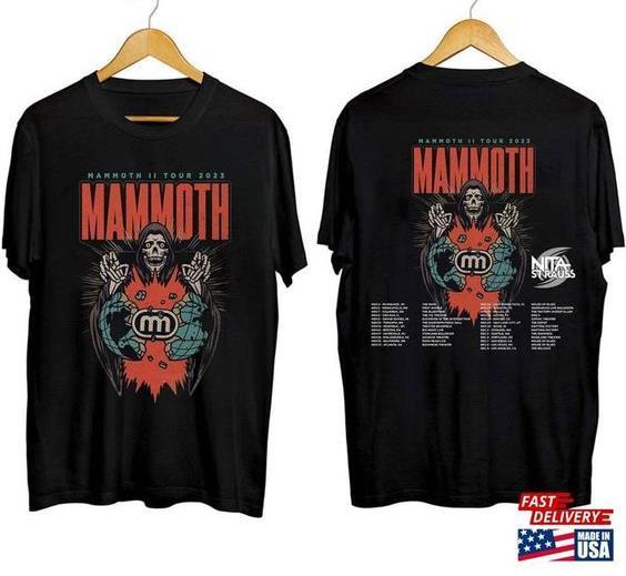 Koszulkę The Mammoth II Tour z Nitą Strauss 2023 Koszulka Vintage Fan Zespołu