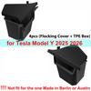 Model Y Launch 2026 Rear Trunk Side Storage Box For Tesla Y Juniper Rear Seat Organizer Suede Anti-dirty Car Travel Accessories