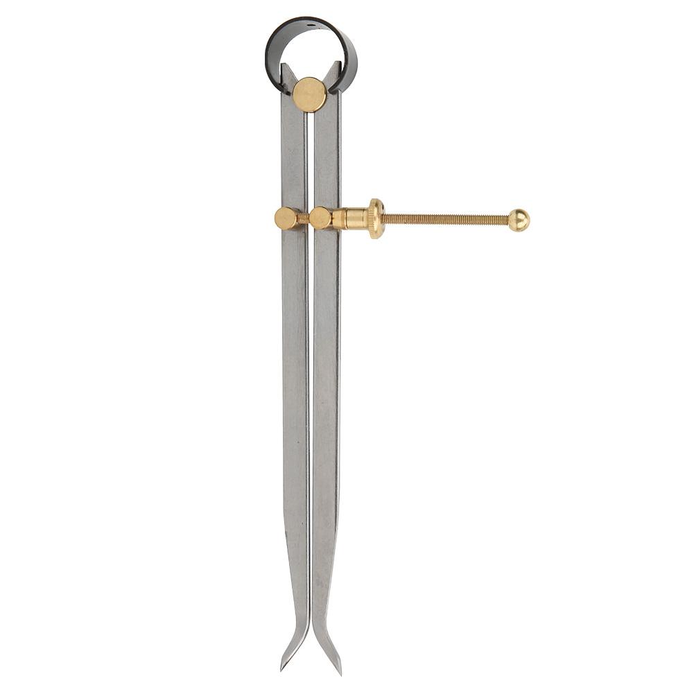 

Закаленный пружинный разметочный циркуль из углеродистой стали с латунными плоскими ножками и внутренним пружинным механизмом для разметки 200 мм