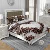 3D Cotton Satin Bedding 140x200cm HEART OF COFFEE