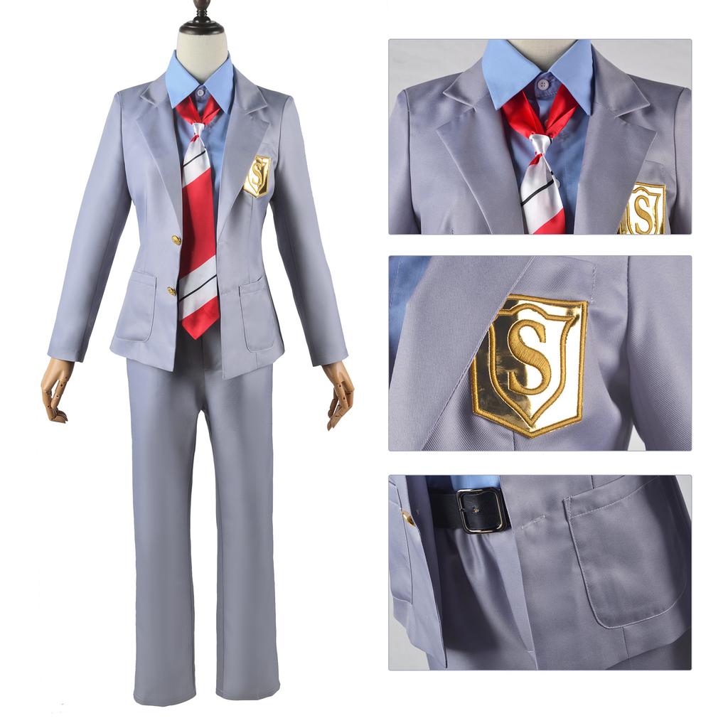 Anime Your Lie in April Miyazono Kaori Cosplay Costumes Arima Kousei Synthetic Wigs Pants Coat Jacket Skirt School Uniform Girls