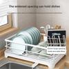 Carbon Steel Kitchen Storage Rack Ventilation Plates Organizer with Drainboard  Household