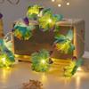 Fiber Optic LED Optic Fairy Light Simulation Lantern Strings Christmas Decoration Atmosphere Lights Artificial Flowers for 3V