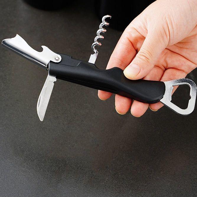 Multifunktionaler Flaschenöffner, kreativer Wein- und Bierflaschenöffner, 4-in-1-Weinöffner, Seepferdchen-Flaschenöffner, magische Waffe