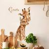Family Giraffe Wall Sticker for Living Room Entryway Hallway Self-Adhesive Removable Home Decor