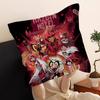 Federa Cuscino Musicale Animato H-Hazbin Hotel Copricuscino da Viaggio per Auto per Divano Auto Regalo di Natale 40x40cm 45x45cm