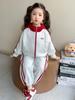 2025 Trendy Girls' Autumn & Spring Outfit: Korean Style Coat & Sweatpants Set