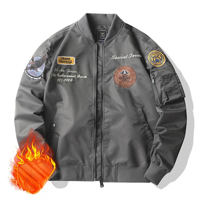 New Autumn and Winter Air Force Bomber Jacket Men's Embroidered Baseball Uniform Spring and Autumn Large Size Jacket