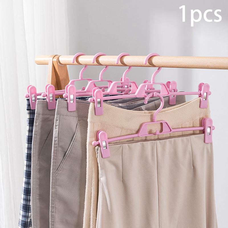 

Вішалка для спідниць-кільцечок, регульовані затискачі для штанів, економлять місце, вішалки, нековзні, виправляють затискачі, вішалка для спідниць-кільцечок, органайзер для гардеробу рожевий
