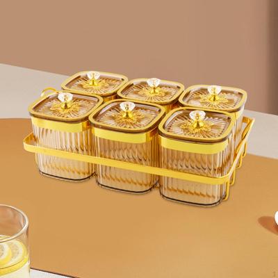 Platou cu Fructe Uscate Aperitiv Tava de Servire Nordic Vas Compartimentat Bomboane Nuci Vas cu Capac pentru