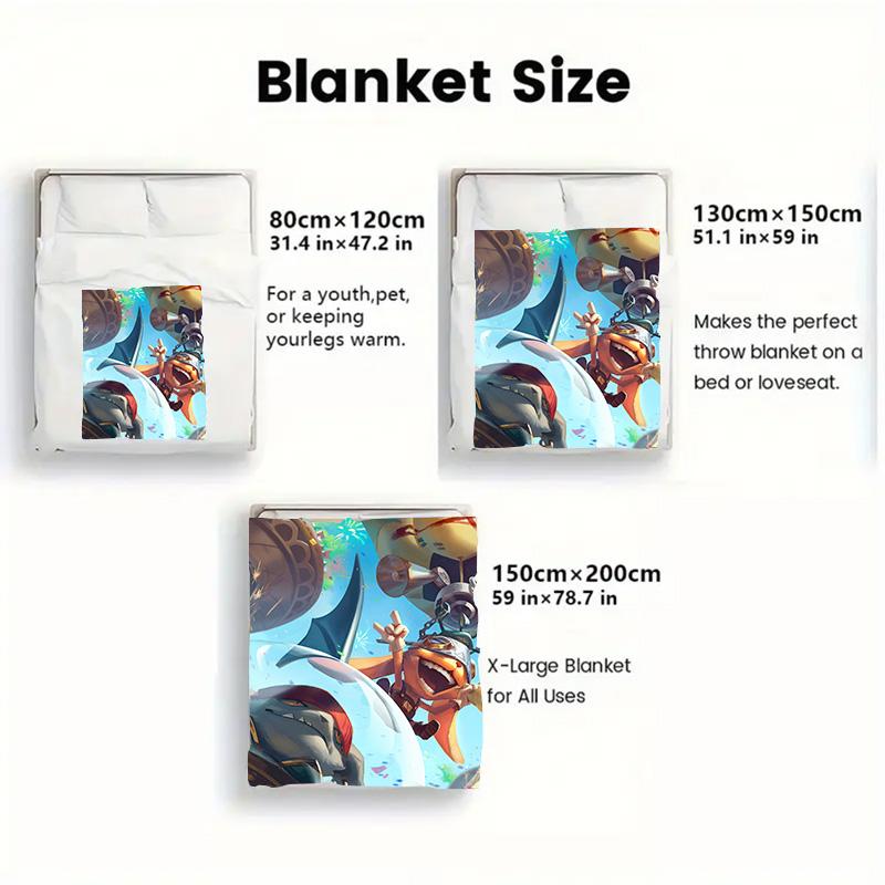Legends of Runeterra 2D Flat Pattern Flannel Blanket High quality All Seasons Warmth and Comfort Perfect for Christmas Gifts.DMT0925191