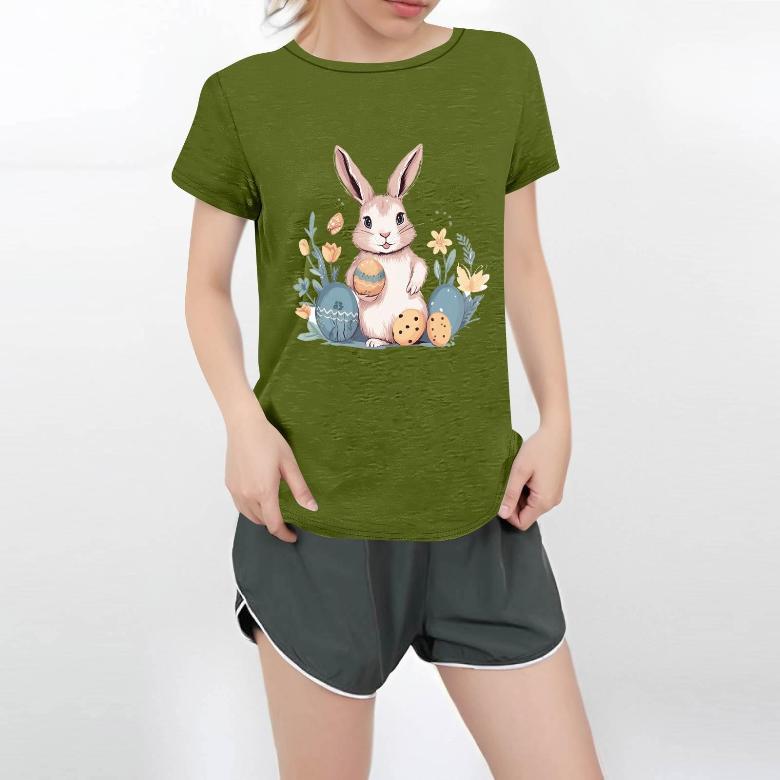 

Женская повседневная футболка с круглым вырезом и короткими рукавами с принтом L армия зеленый