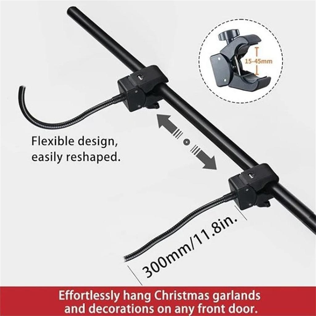 Girlandhängare För Dubbeldörrars Bredd Dörrar | Kraftig Juldekorationshållare För Kransar, Ljus & Girland | Inga Skruvar, Borrning, G