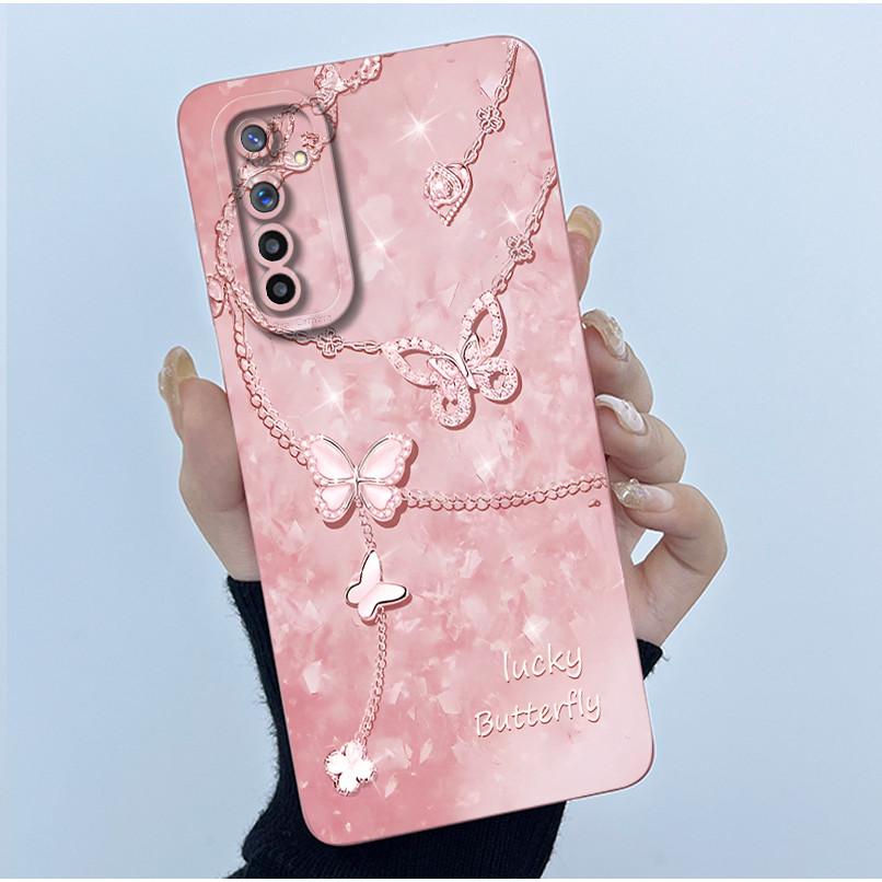 For Realme 6 Phone Case Realme 6s Cover Fashion Simplicity Oil Painting Flower Soft Liquid Silicone Shell For Realme 6 Pro Funda