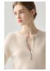 Lekasha Women's 100% Pure Cashmere V-Neck Long-Sleeve Autumn/Winter Base Layer Top
