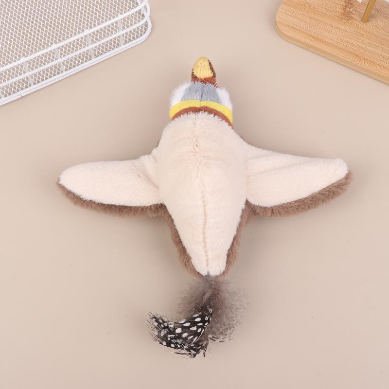 Simulated Bird Cat Toy Interactive Toys Dog Rechargeable Chirping Flapping Bird(No Flying) Touch Activated Plush Pet Toy