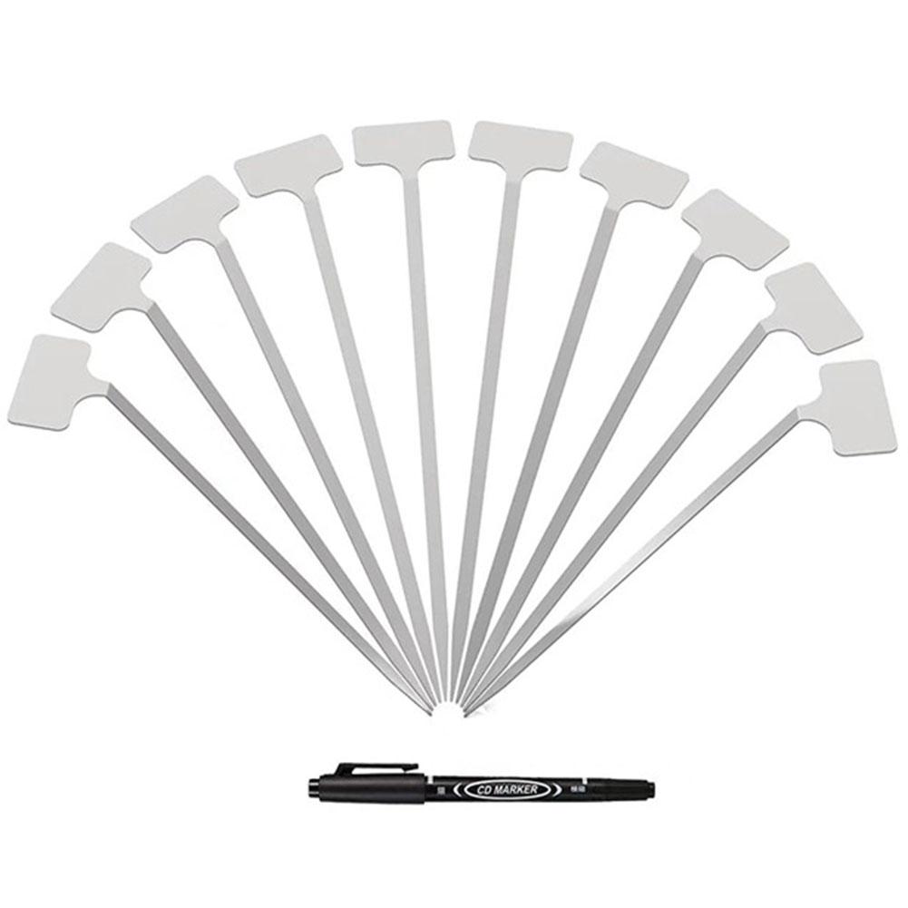 10PCS Metal Plant Labels Weatherproof Garden Stake Tags Planting Gardening Markers for Vegetables Flower Seed Greenhouse