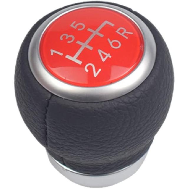

Hacreyatu Car-Styling 6 Speed Leather Gear Stick Shift knob for Subaru Impreza WRX STI 2009 2010 2011 2012 2013 2014 2015 2016 2017 2018 (Black Black suede red cover +R