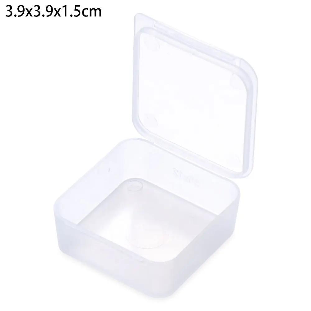Multi Sizes Transparent Storage Box Square Small Items Case Jewelry Beads Container Fishing Tools Box Sundries Organizer Case
