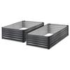 VEVOR 2 Pack Galvanized Raised Garden Beds, 2030 x 1020 x 460 mm, Rectangular Metal Planter Boxes Kit Outdoor, Elevated Planting Box with Gloves