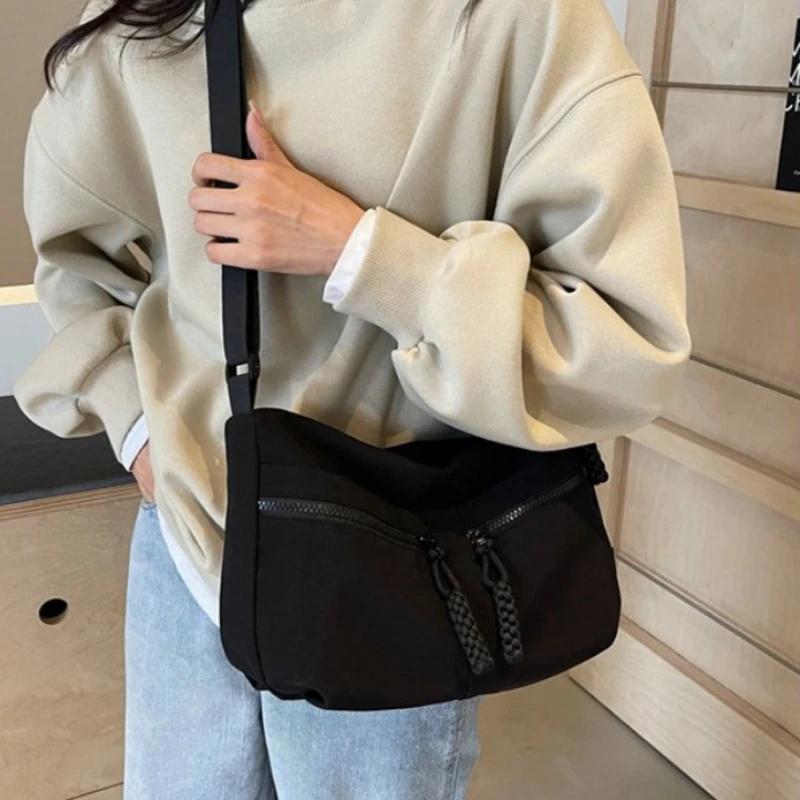 Large Capacity Nylon Casual Youth Crossbody Bag Interior Compartment Bag Women's Sewing Thread Women's Handbag