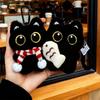 1 Pair Cool Plush Black Cat Doll Toy Bag Pendant Charms Car Accessories For Women Couples Gift Bag Charm