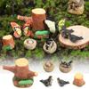 Multicolor Miniature Birds Figurines Resin Fairy Garden Ornament Micro Swallow Model Accessories Home Decoration