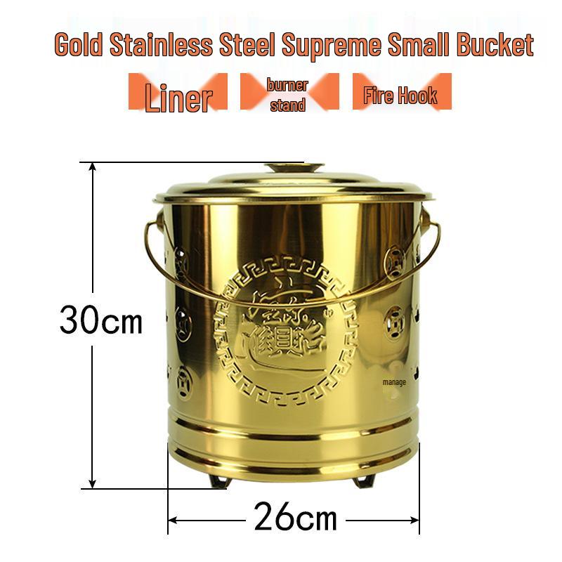 Stainless Steel Paper Burning Basin - Fire Pit and Incinerator Bucket
