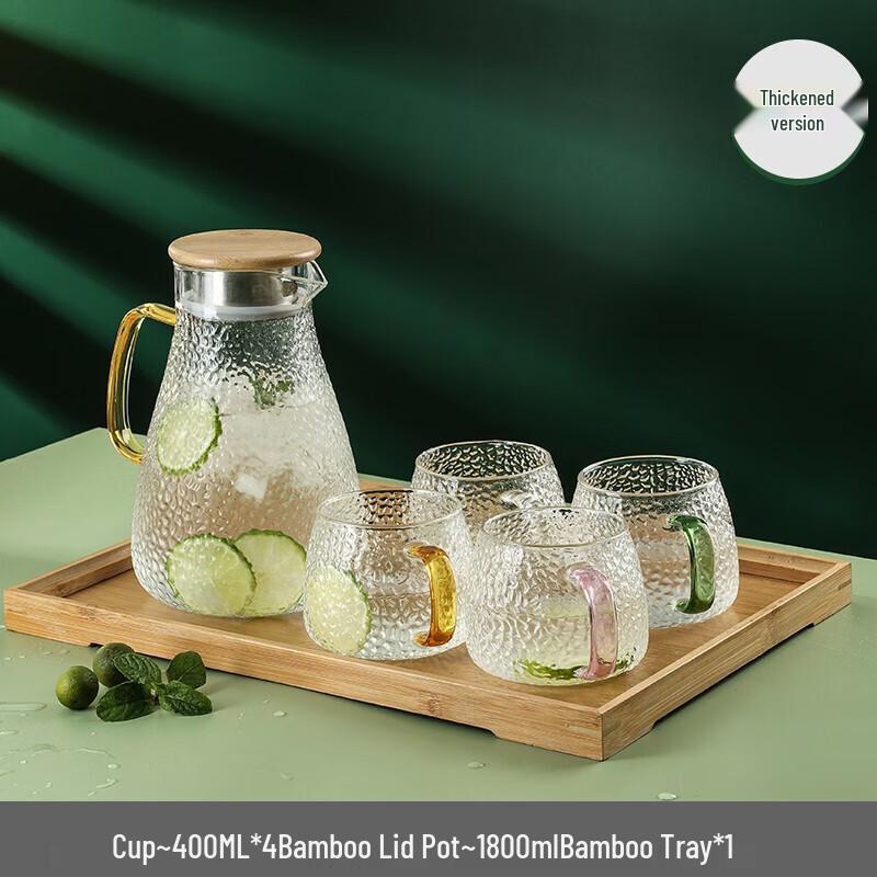 Zhuopu Hammered Heat-Resistant Glass Drinking Set