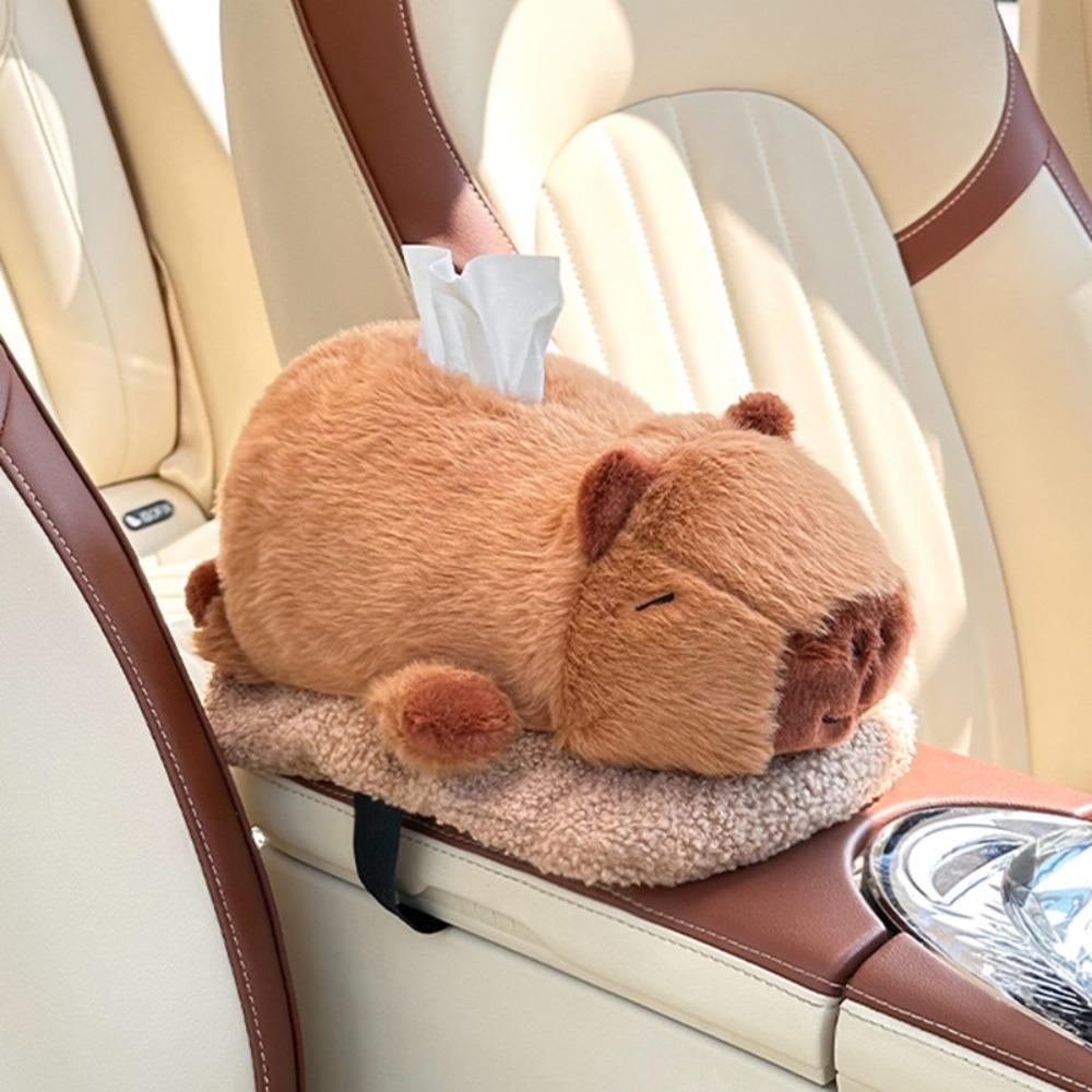 Cartoon Animal Car Tissue Box Panda Plush Doll Auto Interior Backseat Tissue Holder  Car Seat