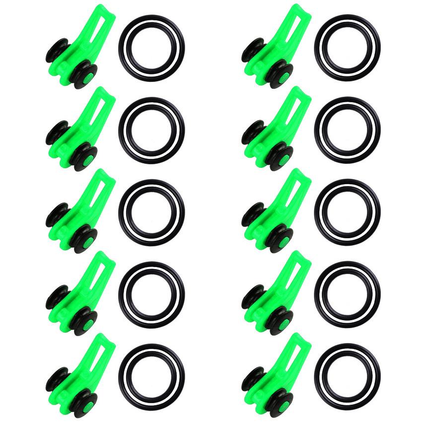 

10 шт./лот Захистіть своє рибальське снасть за допомогою нашого пристрою для зберігання гачків - Запобігайте втраті наживки та приманок за допомогою цього аксесуара для снасті зелений